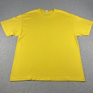 Al Style Apparel & Activewear‎ Shirt Adult XL Yellow Crew Neck Short Sleeve Vtg